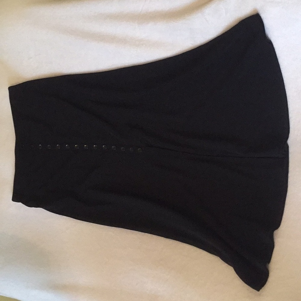Black maxi skirt with buttons down the front